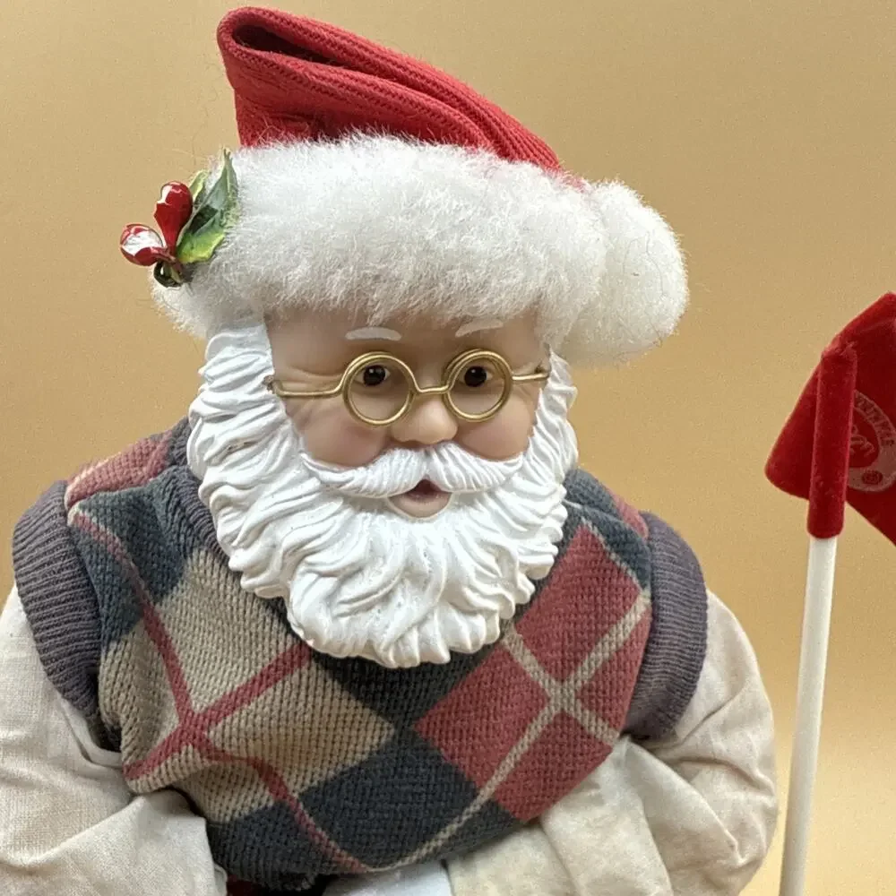 Gemmy Animated Golfing Santa Musical Putting Christmas Decoration Working Music